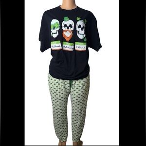 Black and Green St. Pat's Sleepwear Top